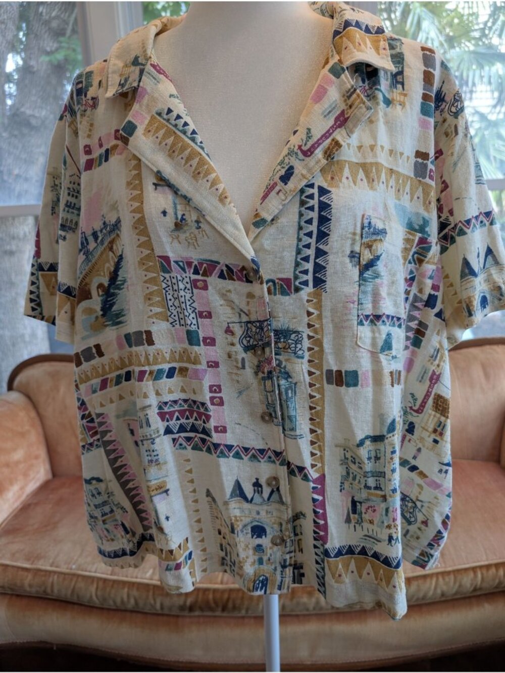 Lucky Brand Women's Linen Short sleeve Top Size XXL NWT Spring Preppy